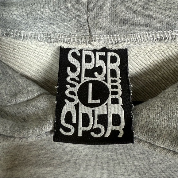 Streetwear Spider Scuba hoodie Men’s Large Grey Star Puff Print Young Thug style - Picture 10 of 13